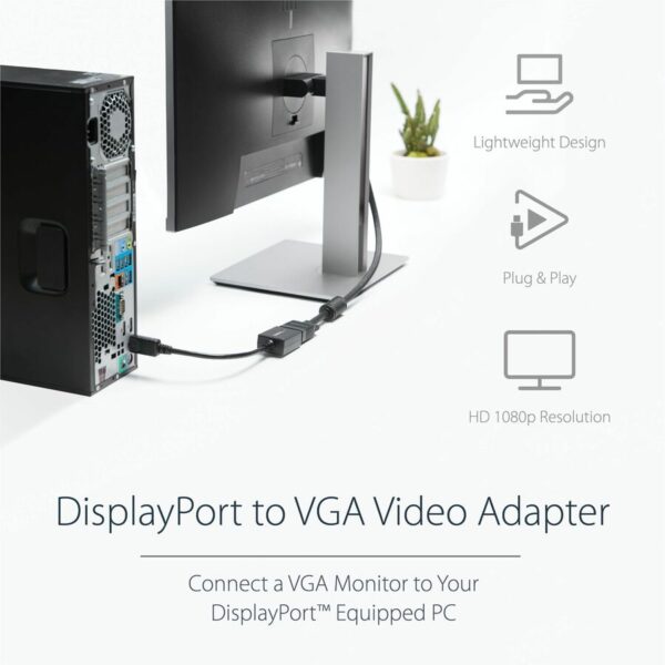 DisplayPort to VGA Video Adapter Converter - Image 2