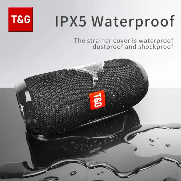 Bluetooth Speaker T&G TG117 Portable TWS Sound Box Waterproof Loudspeaker Outdoor Stereo Surround Speakers Support TF FM Radio - Image 2
