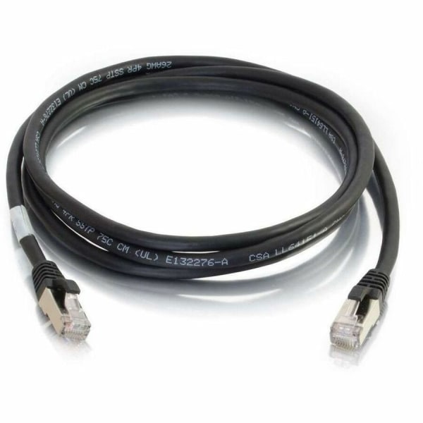 C2G 6ft Cat6a Snagless Shielded (STP) Ethernet Patch Cable - Black
