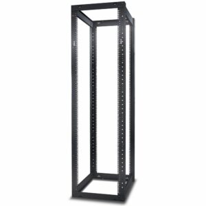 APC by Schneider Electric 4-post Open Frame Rack Square Holes. Bolts To The Floor, Ships Unassembled, Supports 24