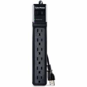 Cyberpower Protector 6 OUT 4 FT CORD 900J Emi/rfi $50K CEG. Plain Brown Boxes