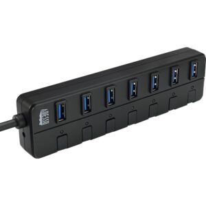 Adesso Inc. The Adesso 7 Port USB 3.0 Hub Comes With A Power Adapter So You Never Have To Worry About