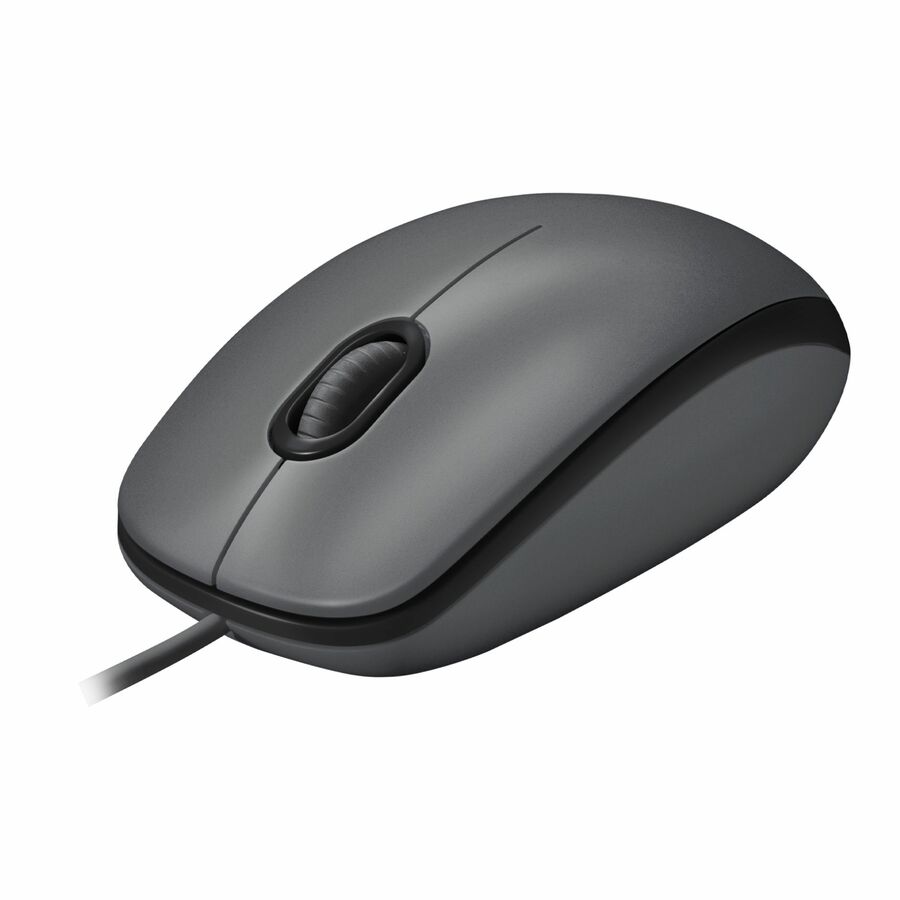 Logitech M100 Wired USB Mouse, Black