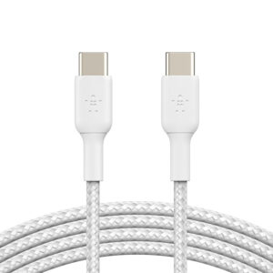 Belkin BoostCharge Braided USB-C to USB-C Cable, 1m, White