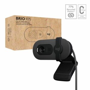 Logitech Brio 105 1080p Webcam, Graphite