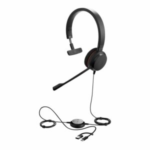 Jabra Evolve 20 Mono USB Headset, USB-C/USB-A, MS