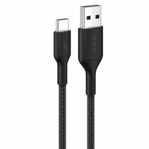 Belkin Braided USB-A to USB-C Cable, 2m, Black