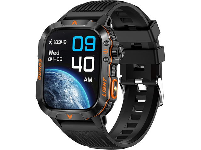 Supersonic Touch Smartwatch with Heart Rate & Blood Oxygen, 2" Display